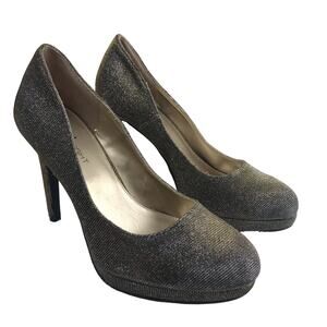 Fioni Night Women's Gold Silver Metallic Platform Heels Stiletto Glimmer Sz 10